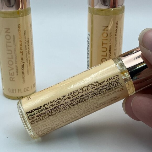 Makeup Revolution London Baking Oil Long-Lasting 0.61 Oz 18 ml Pack Of 3 Pieces - Picture 5 of 9